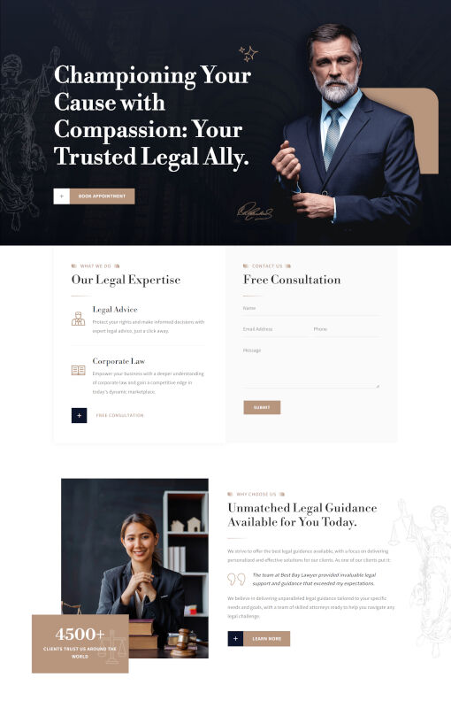 lawyer website layout