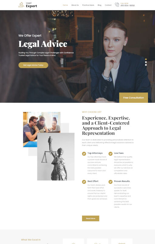 responsive legal advice layout